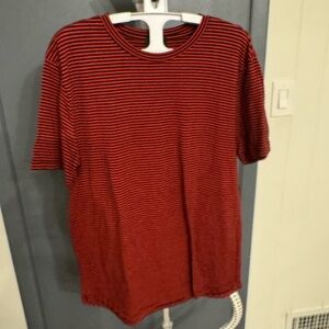 Men’s Forever 21 red and black Striped Men's Shirt Medium